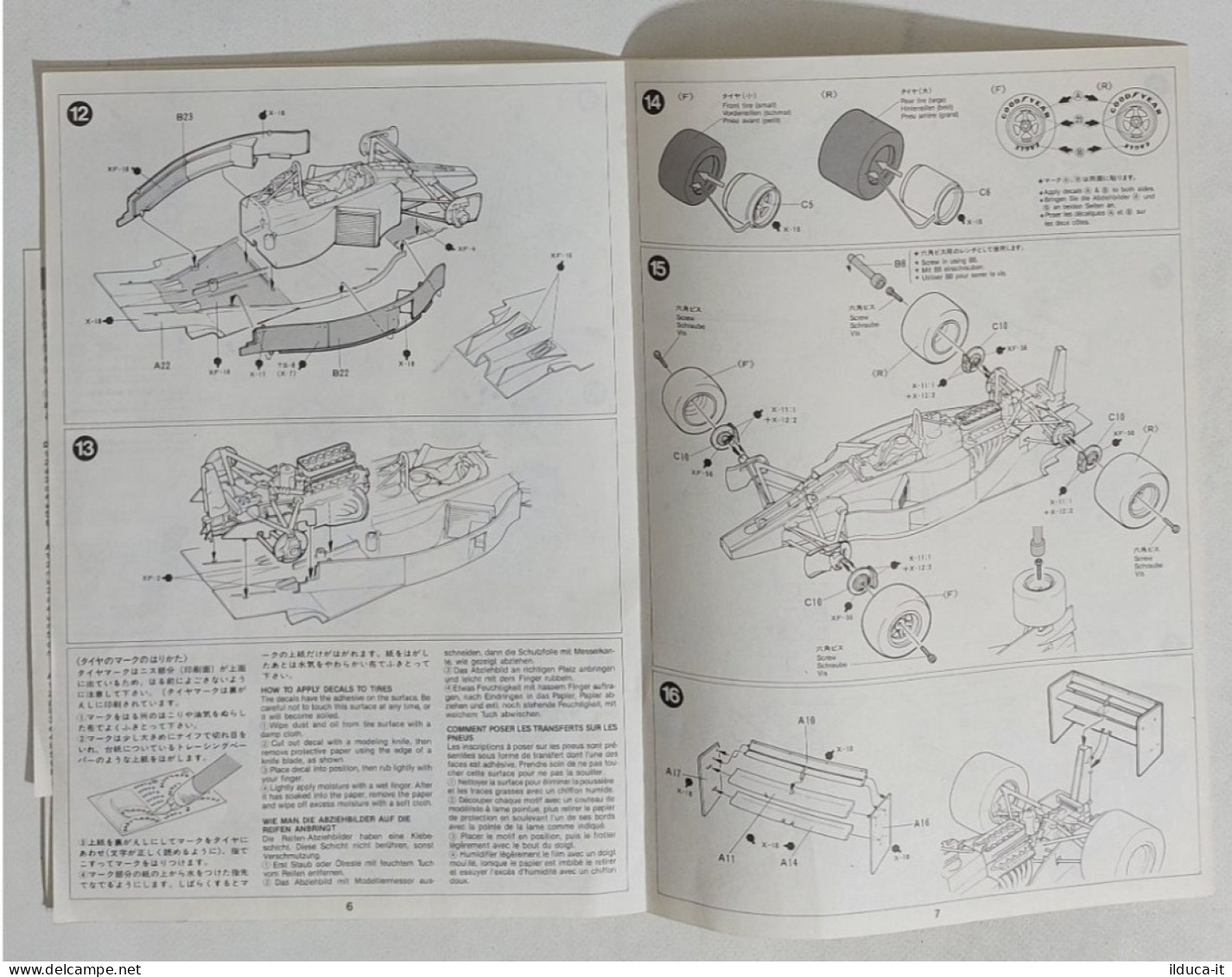 60767 Manuale Kit Montaggio 1/12 - Ferrari F189 - Tamiya - Autres & Non Classés