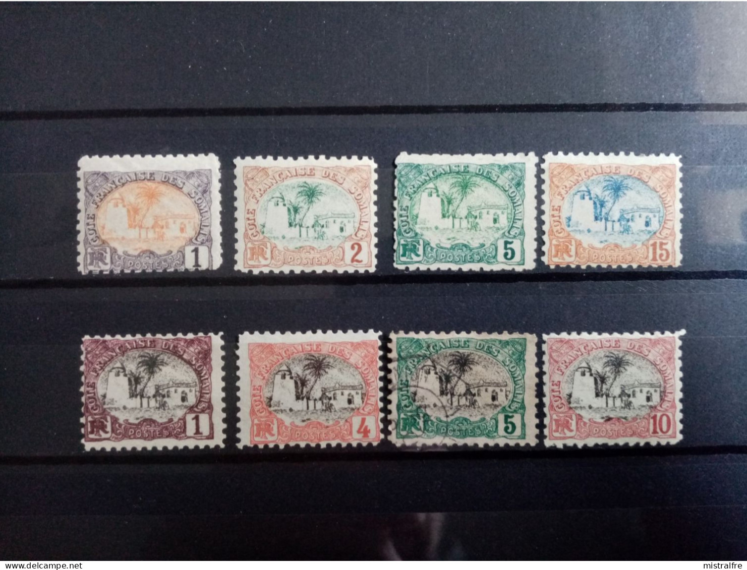 Côte Des SOMALIES. 1902-03. " Mosquée De Tadjoura " N° 37 à 57. 7 NEUFS++/+ Et 1 Oblitéré. Côte YT 2022 : 54,00 € - Unused Stamps