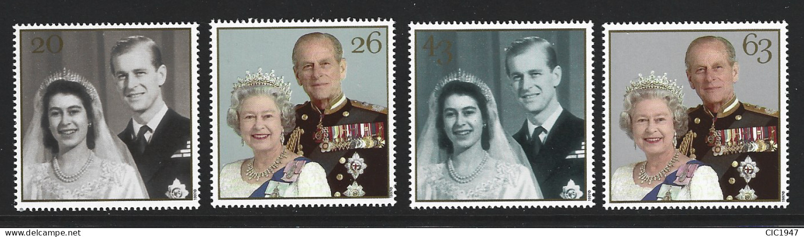 Gran Bretagna 1997 Anniversario Nozze Regina Elisabetta Nuovi** - Unused Stamps