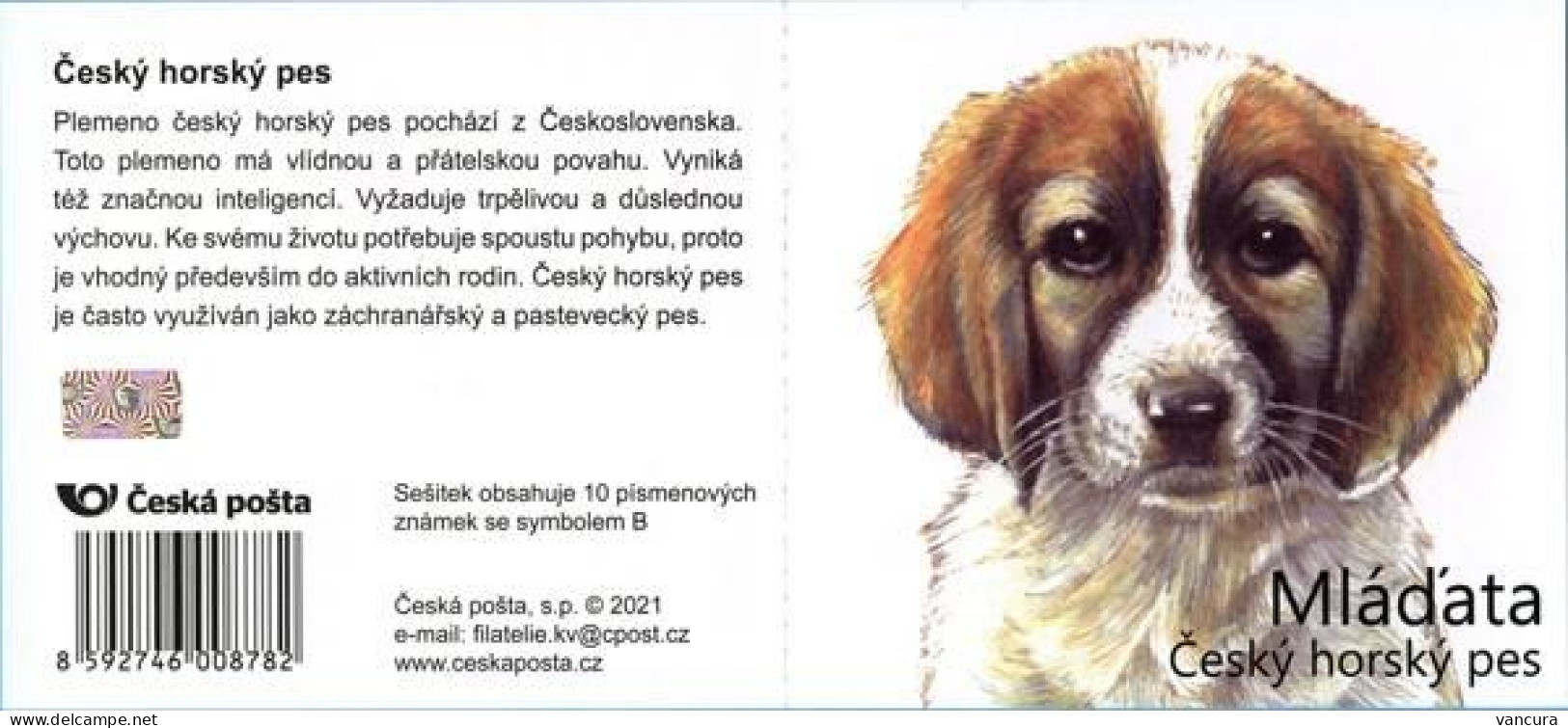 Booklet 1133 -4 Czech Republic Puppy Czech Mountain Dog 2021 - Unused Stamps