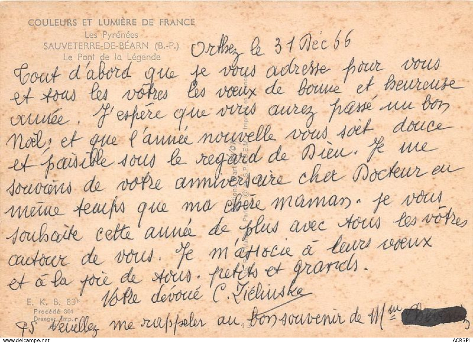 SAUVETERRE DE BEARN L Epont De La Legende 7(scan Recto-verso) MA1906 - Sauveterre De Bearn