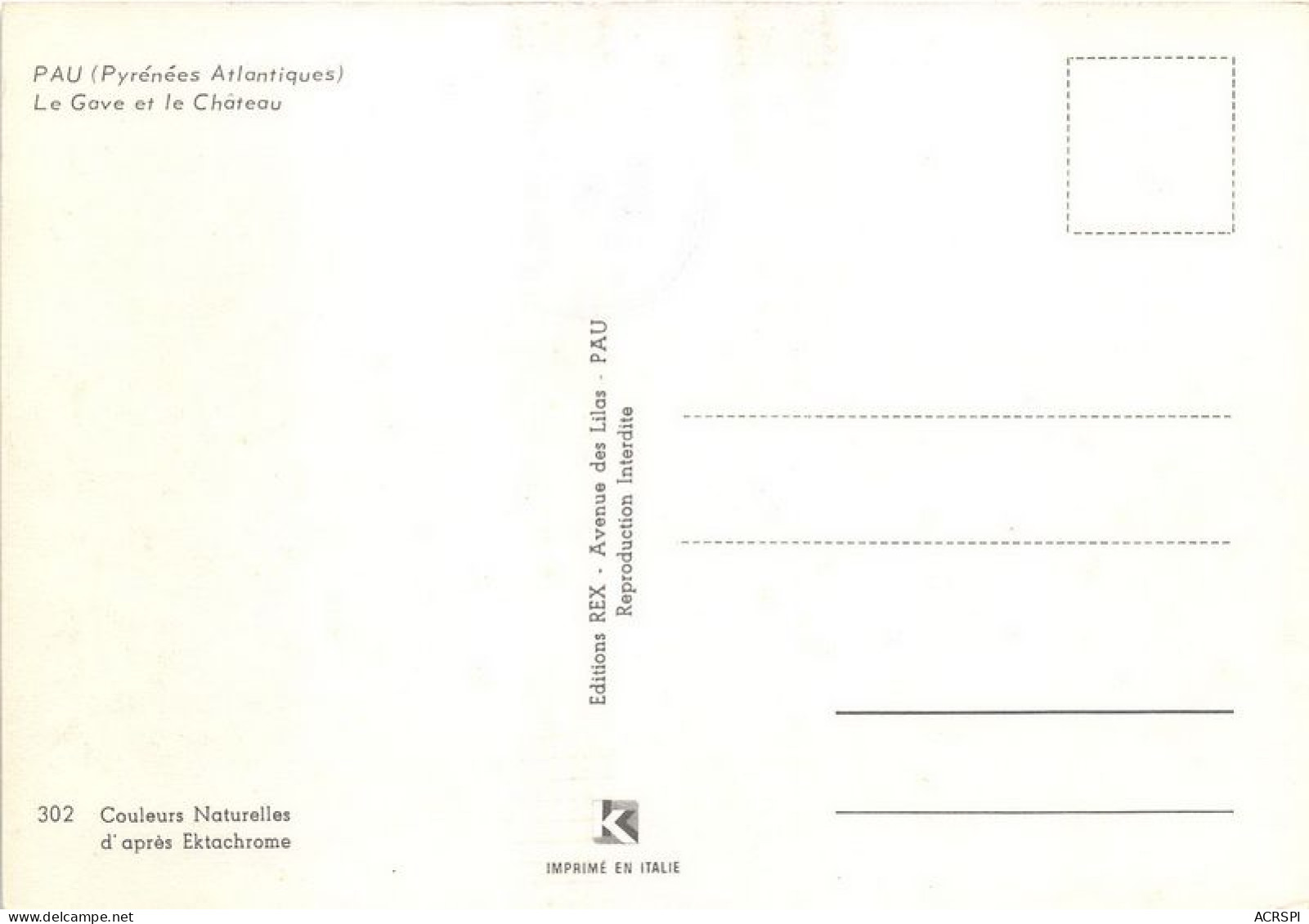 PAU Le Gave Et Le Chateau 28(scan Recto-verso) MA1906 - Pau