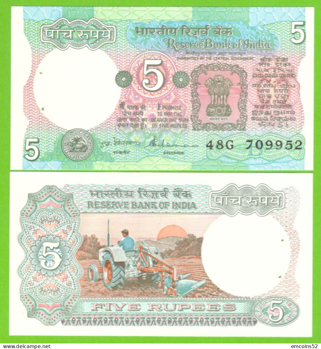 INDIA 5 RUPEES 1975/2002    P-80q UNC PIN HOLES - India