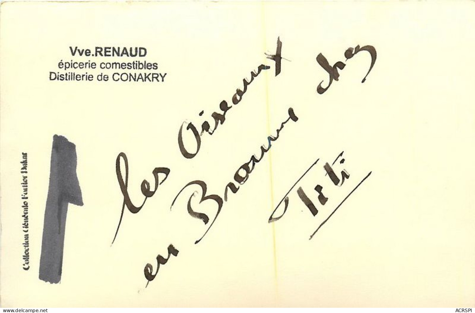 GUINEE CONAKRY  Les Oiseaux De Brousse MARABOUT  Devant Les Cases  36 (scan Recto-verso)MA1901Ter - Französisch-Guinea