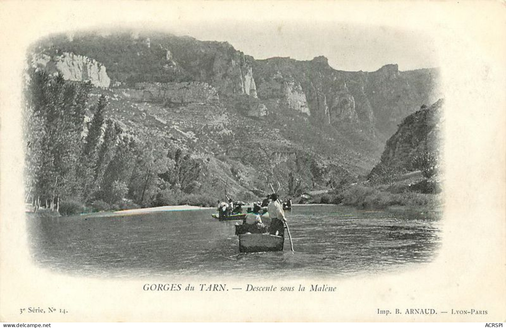 DESCENTE SOUS LA MALENE  Les Gorges Du  Tarn   2   (scan Recto-verso)MA1901Ter - Gorges Du Tarn