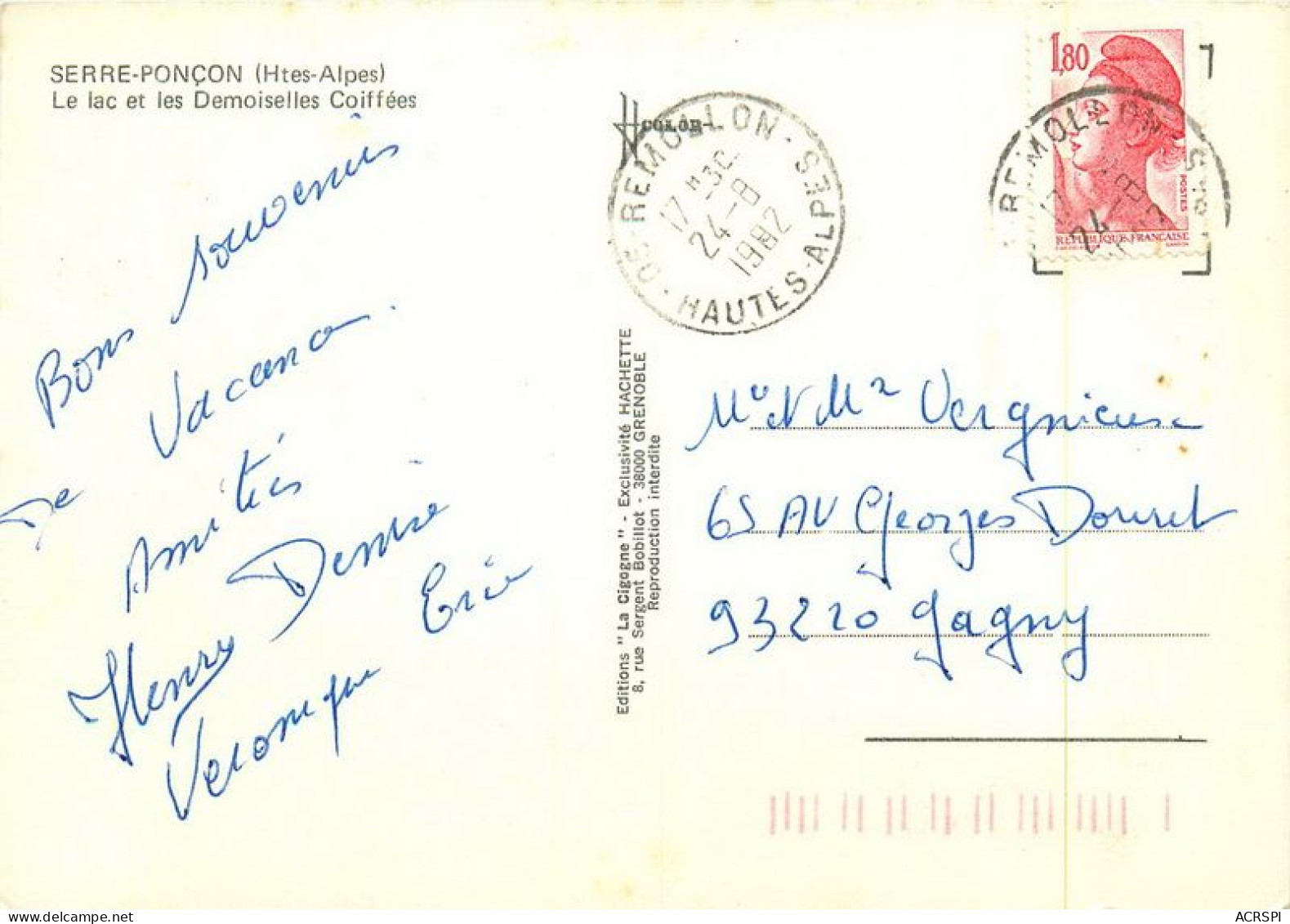 Serre Poncon Les Demoiselles Coiffées    9 (scan Recto-verso)MA1918Ter - Orcieres