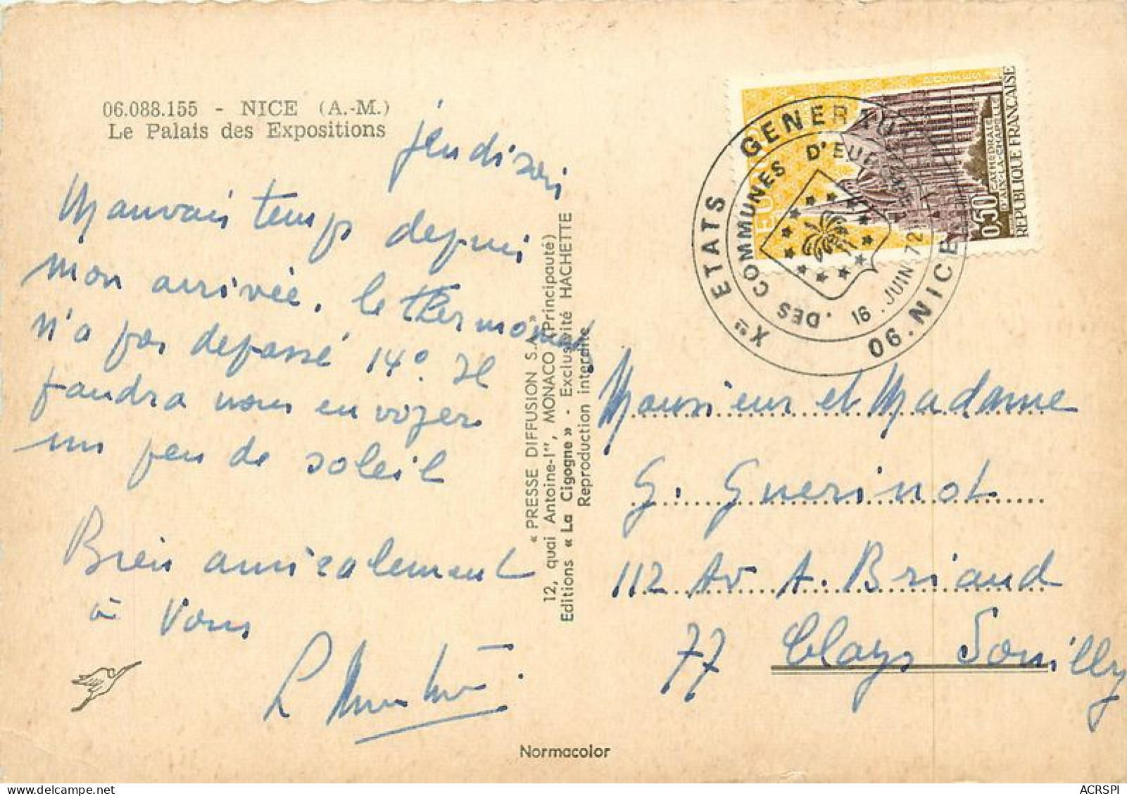 NICE   Le Palais Des Expositions      12 (scan Recto-verso)MA1918Bis - Monuments