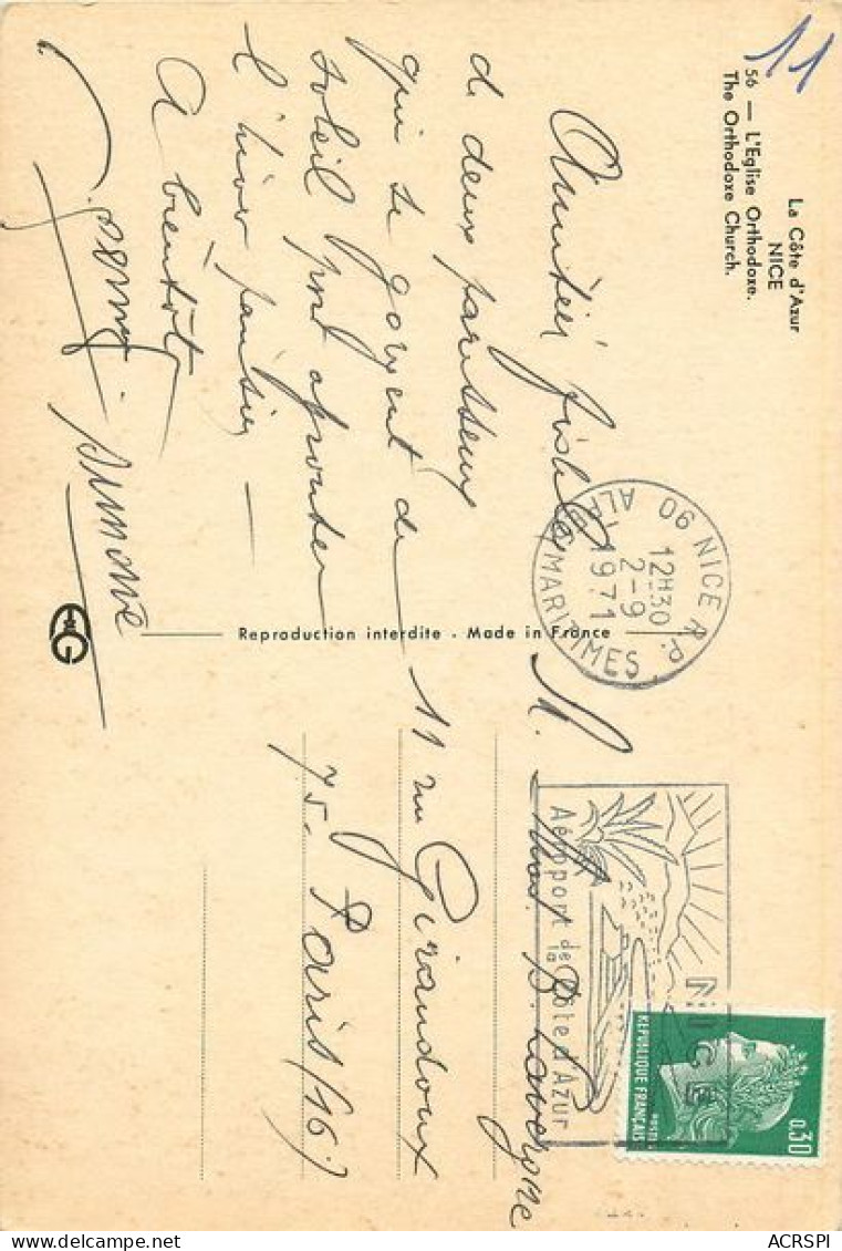 NICE  L' Eglise Orthodoxe  3 (scan Recto-verso)MA1918Bis - Piazze