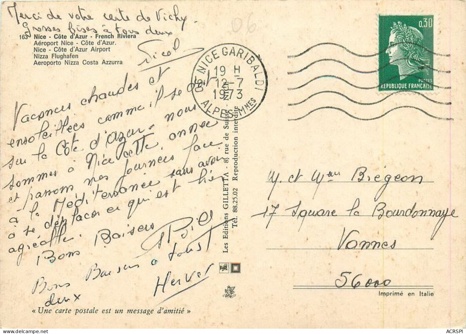 NICE   Aeroport   6 (scan Recto-verso)MA1918Bis - Transport (air) - Airport