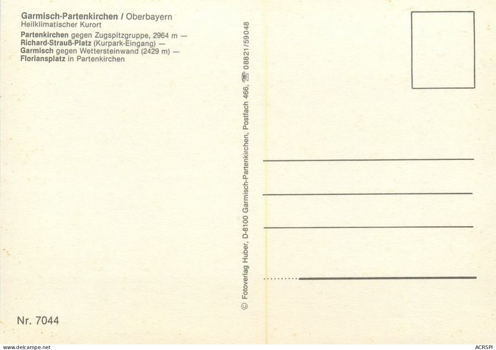 Allemagne   Garmisch Partenkirchen  OBERBAYERN  Floriansplatz   40 (scan Recto-verso)MA1917 - Garmisch-Partenkirchen