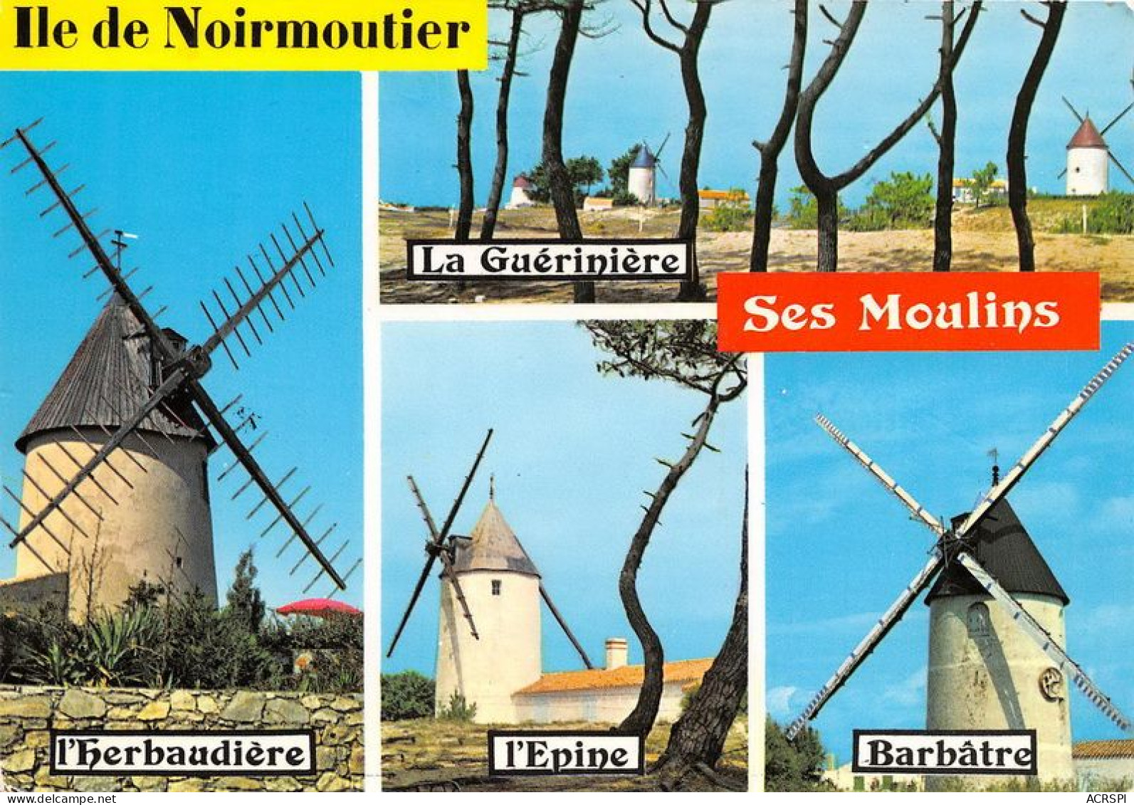 ILE DE NOIRMOUTIER Les Moulins A Vent 18(scan Recto-verso) MA1915 - Ile De Noirmoutier