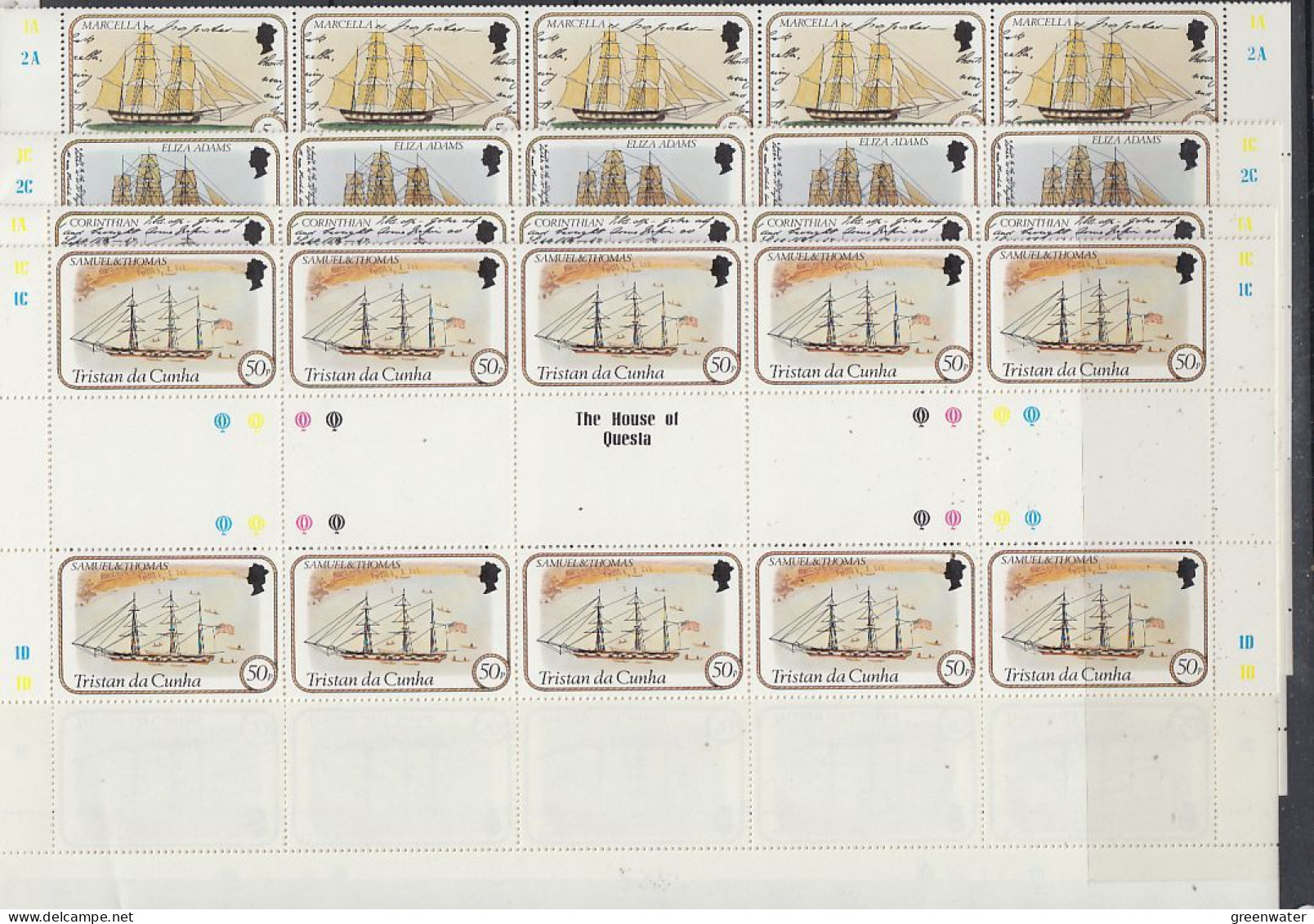 Tristan Da Cunha 1982 Sailing Ships 4v (30x) ** Mnh (TDC175) - Tristan Da Cunha