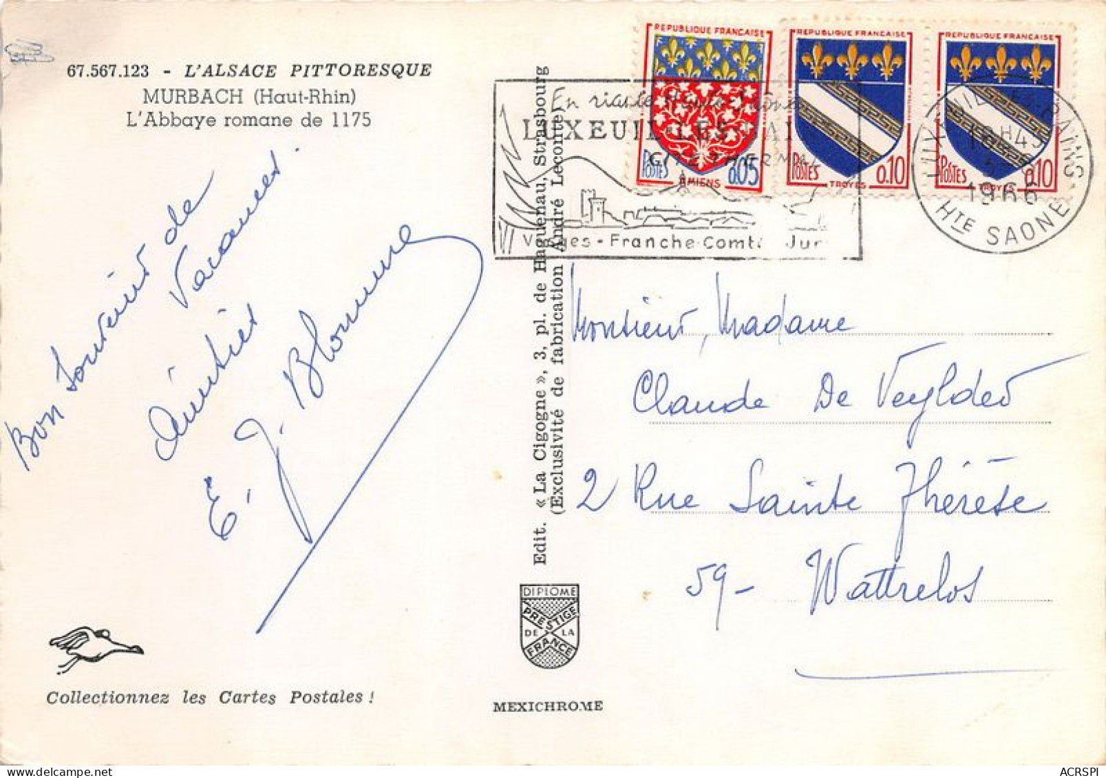 MURBACH L Abbaye Romane De 1175 7(scan Recto-verso) MA1913 - Murbach