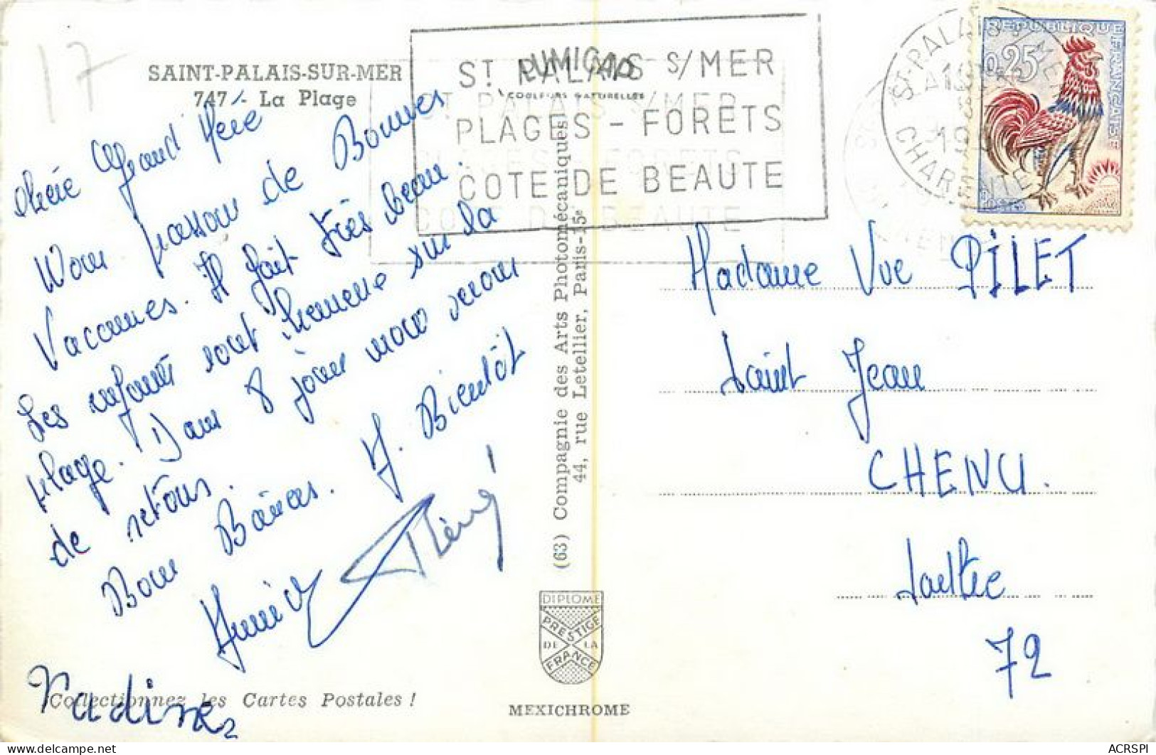 SAINT PALAIS SUR MER La Plage  28 (scan Recto-verso)MA1912Bis - Saint-Palais-sur-Mer