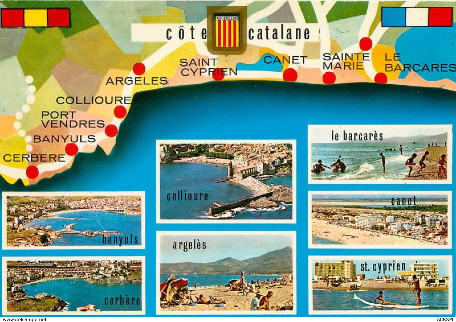 Map  Carte De La Cote Catalane ROUSSILLON    29   (scan Recto-verso)MA1930Ter - Roussillon