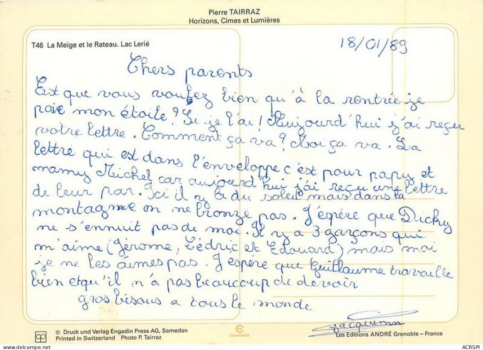 La Meije  Le Rateau Et Le Lac LERIE  33 (scan Recto-verso)MA1918Ter - Serre Chevalier