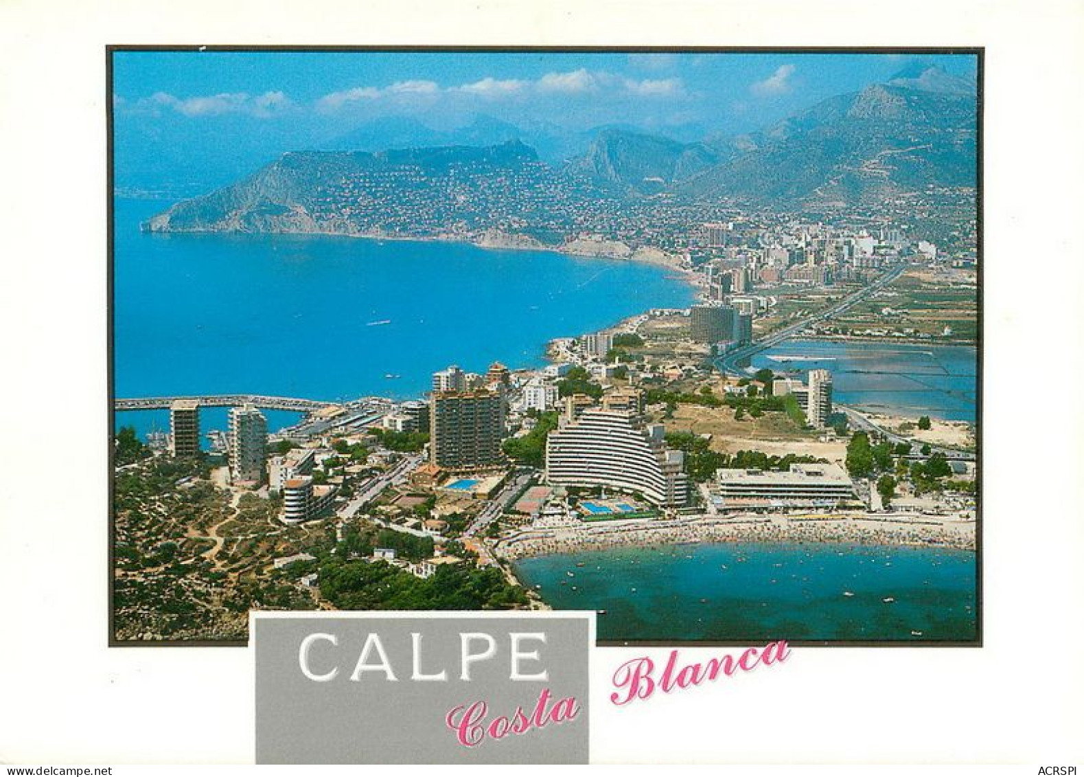 Espagne   Alicante  CALPE  Vista Aerea  Costa Blanca 38   (scan Recto-verso)MA1936Bis - Alicante