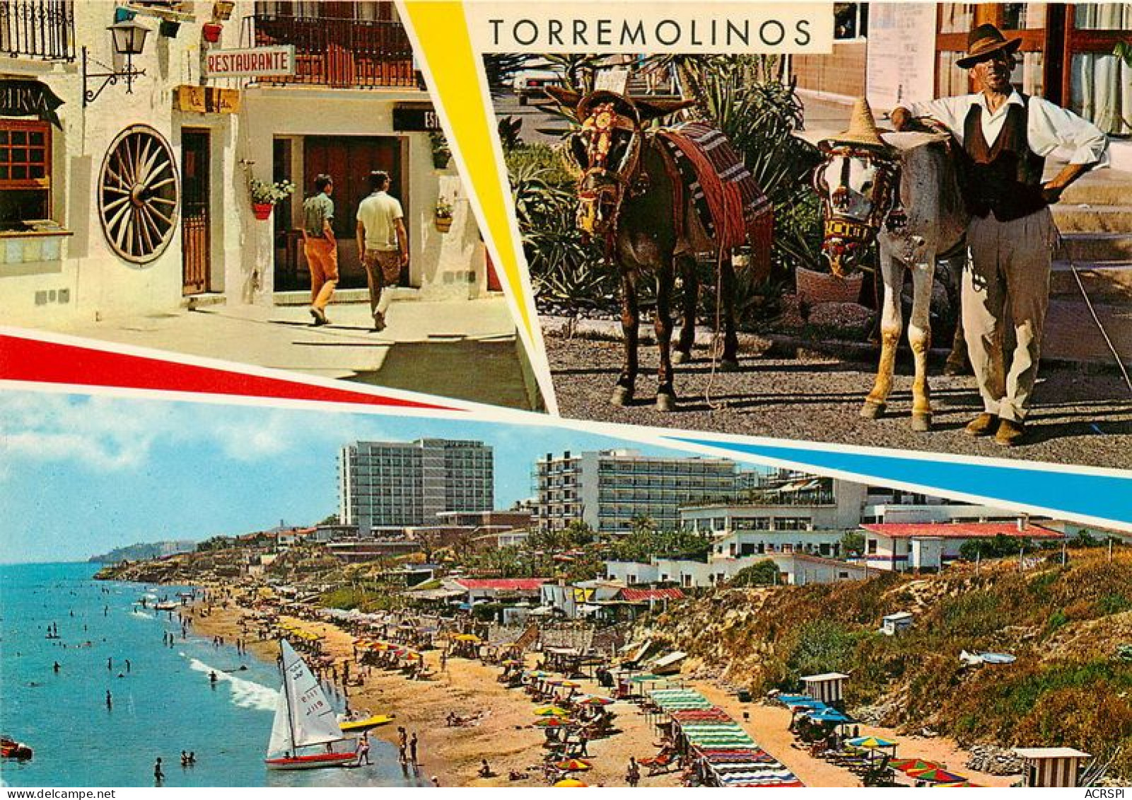 Costa Del Sol  MALAGA  Torremolinos  Playa Y Aspectos Urbanos   7   (scan Recto-verso)MA1934Bis - Málaga
