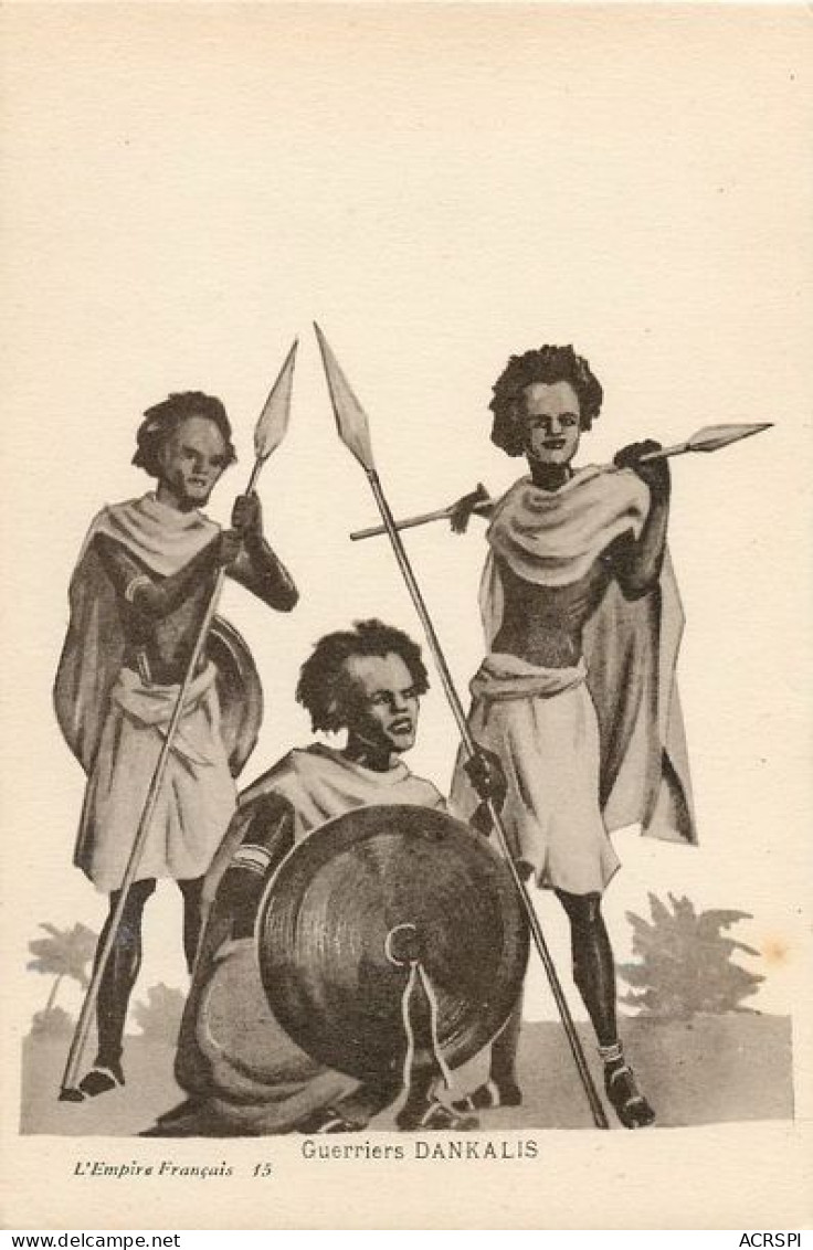 SOMALIE GUERRIERS DANKALIS ILLUSTRATION  44  (scan Recto-verso)MA1931Ter - Somalia