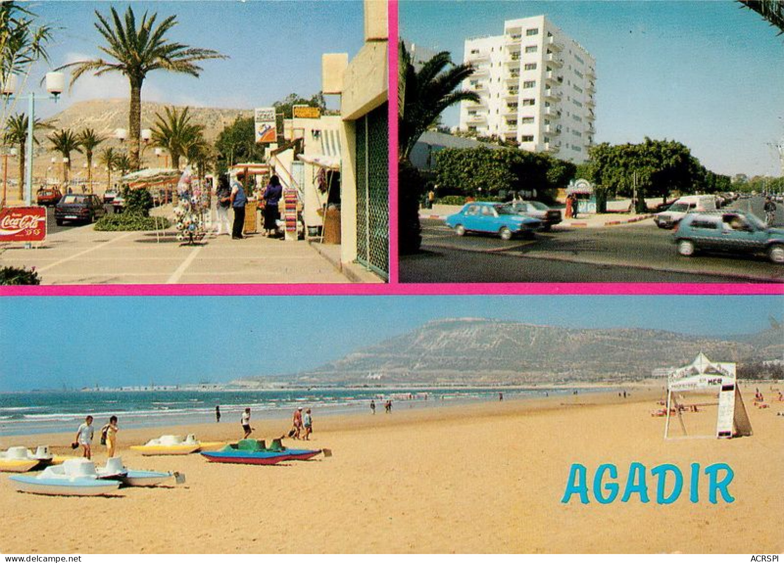 MAROC  AGADIR  L'avenus HASSAN 2 Et La Plage   51  (scan Recto-verso)MA1931Ter - Agadir