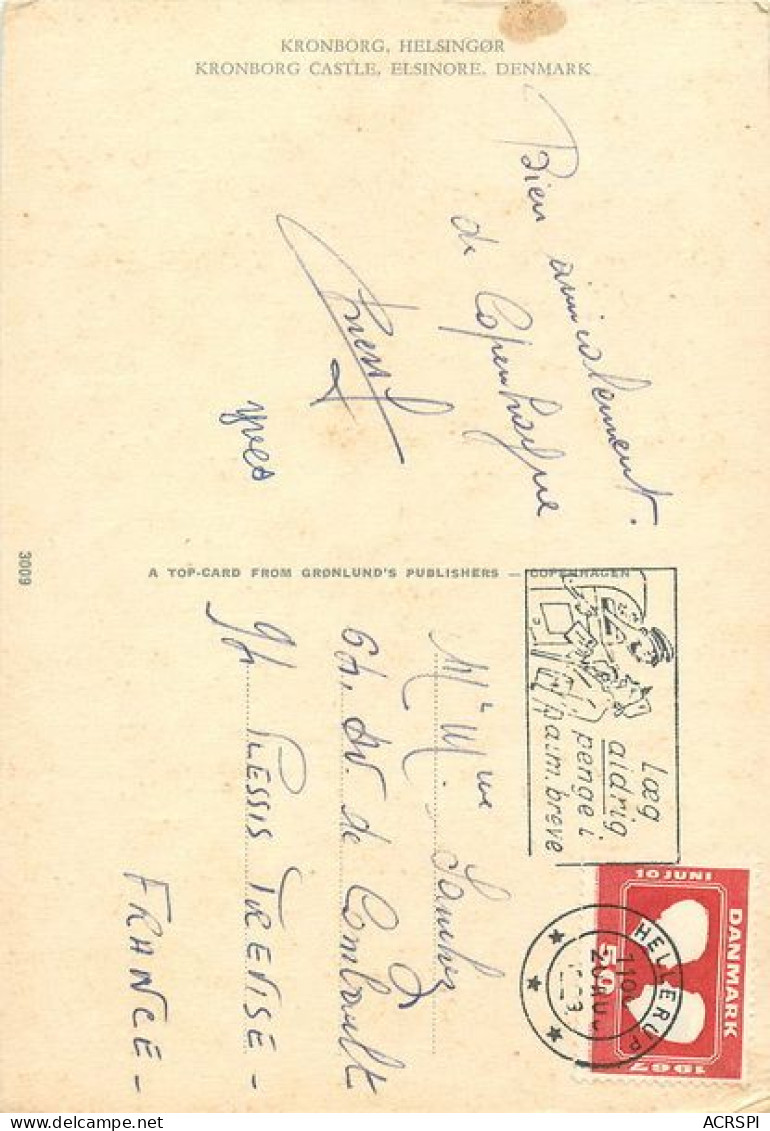 DANMARK  Kongeriget Danmark  Helsingør  Kronborg 50 (scan Recto-verso)MA1931Bis - Denemarken