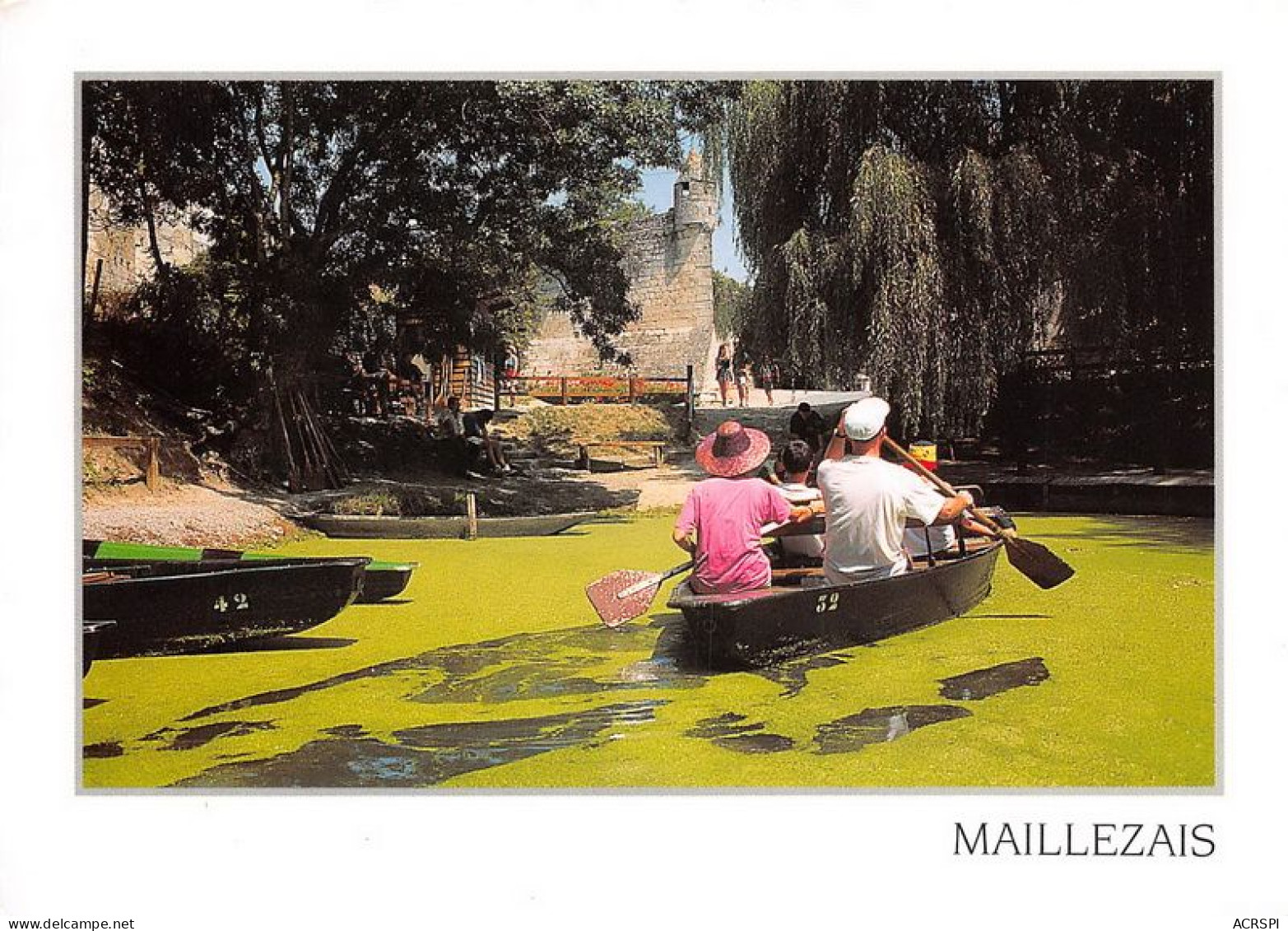 MAILLEZAIS Promenades En Barques Au Pied De L Abbaye Saint Pierre 17(scan Recto-verso) MA1951 - Maillezais