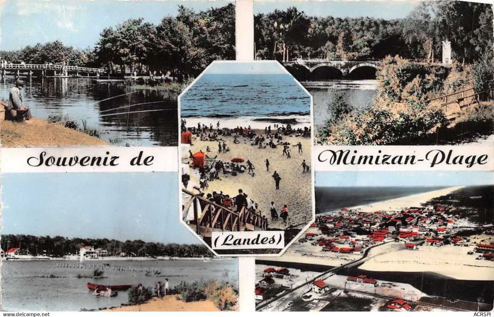 MIMIZAN PLAGE Souvenir 10(scan Recto-verso) MA1948 - Mimizan Plage