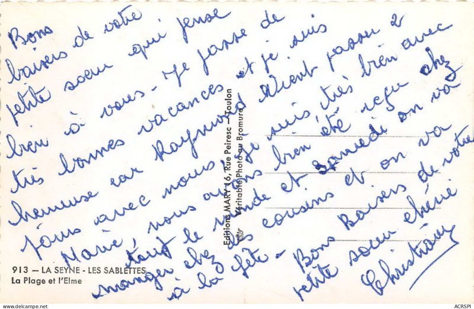 LA SEYNE LES SABLETTES La Plage Et L Elme 8(scan Recto-verso) MA1946 - La Seyne-sur-Mer