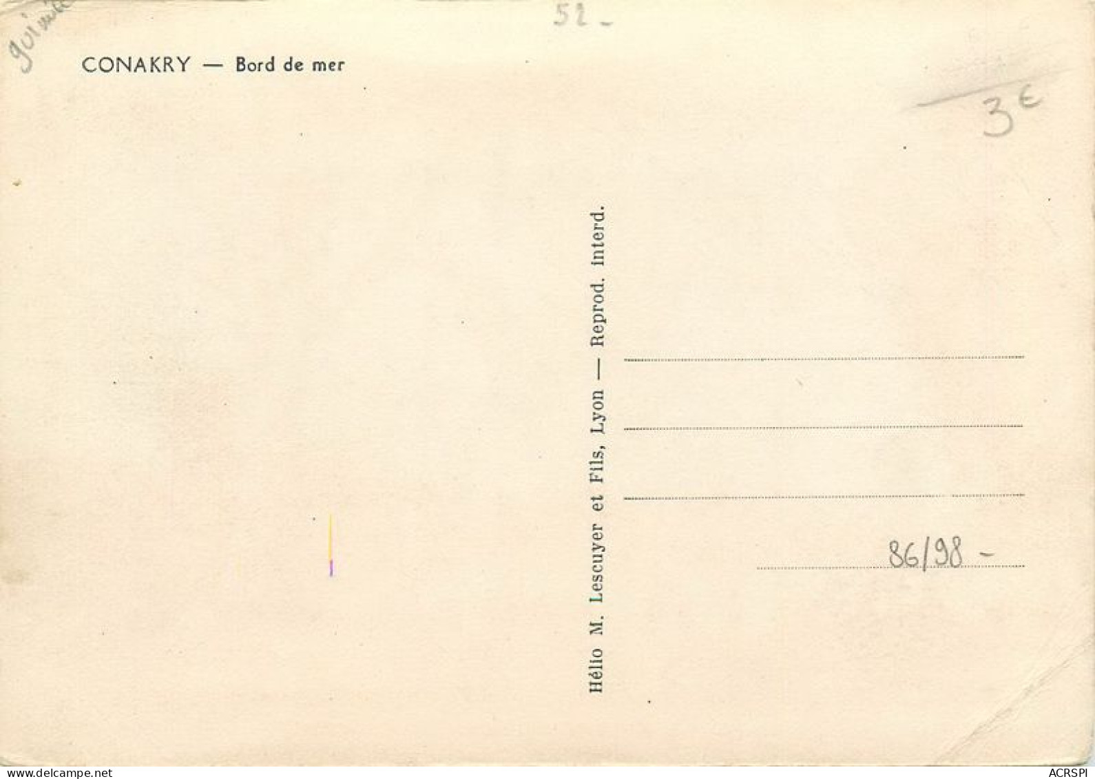 Guinée CONAKRY Bord De Mer 8   (scan Recto-verso)MA1940Bis - French Guinea