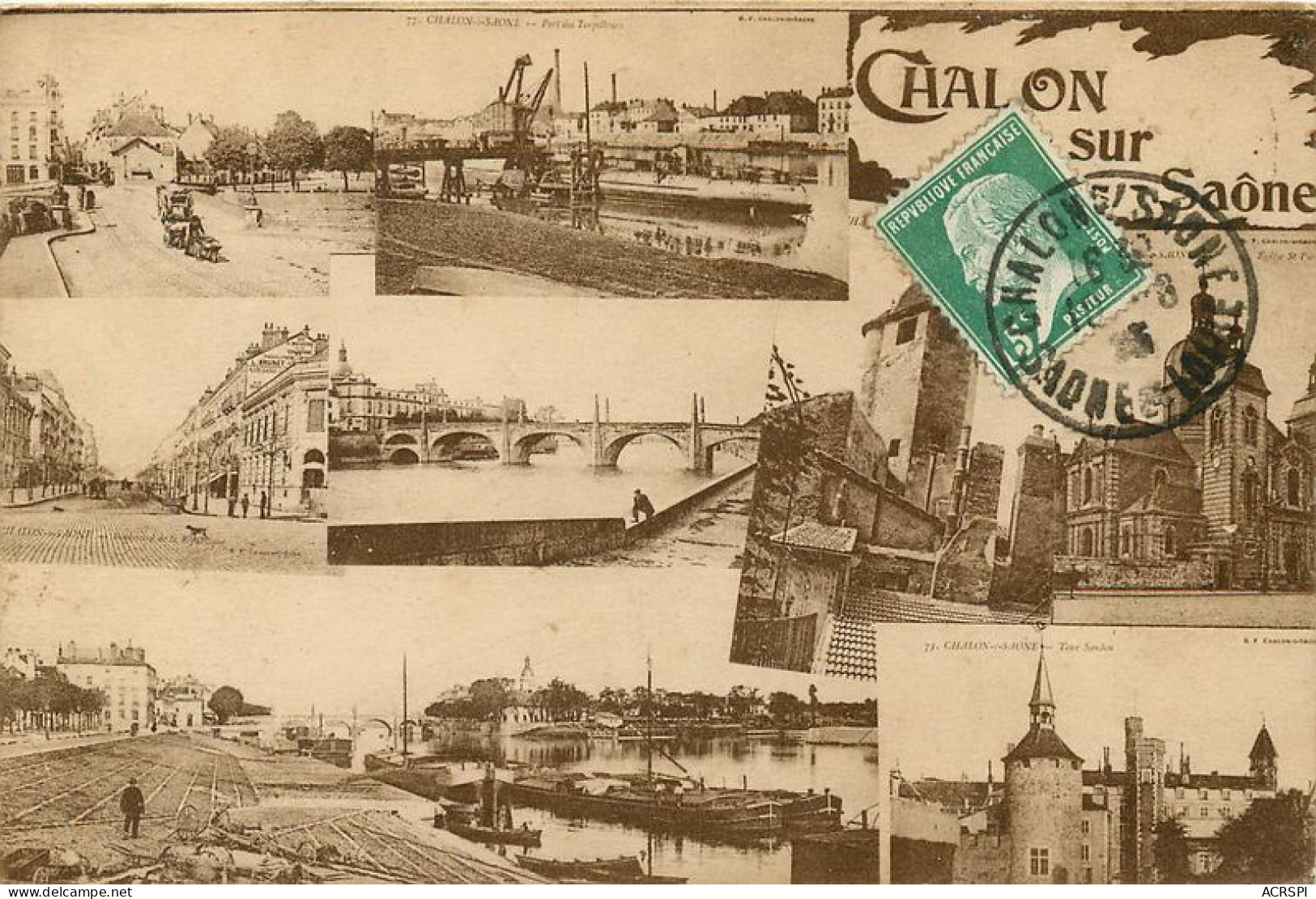 CHALON Sur SAONE  Multivue  2   (scan Recto-verso)MA1939Ter - Chalon Sur Saone