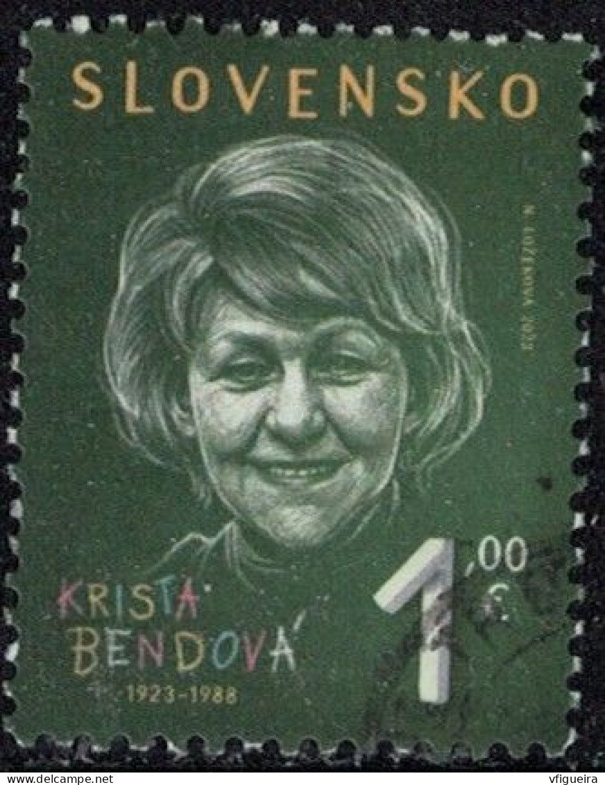 Slovaquie 2023 Oblitéré Used Krista Bendová Écrivaine Y&T SK 870 SU - Used Stamps