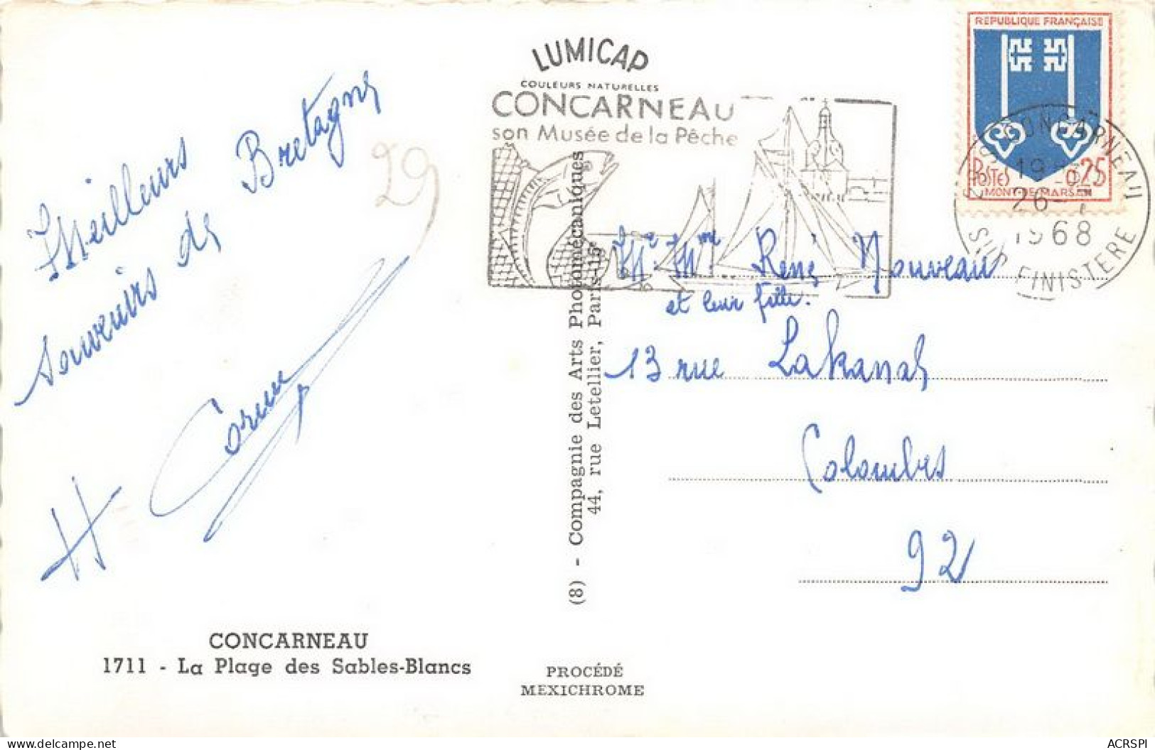 CONCARNEAU La Plage Des Sables Blancs 1(scan Recto-verso) MA1939 - Concarneau