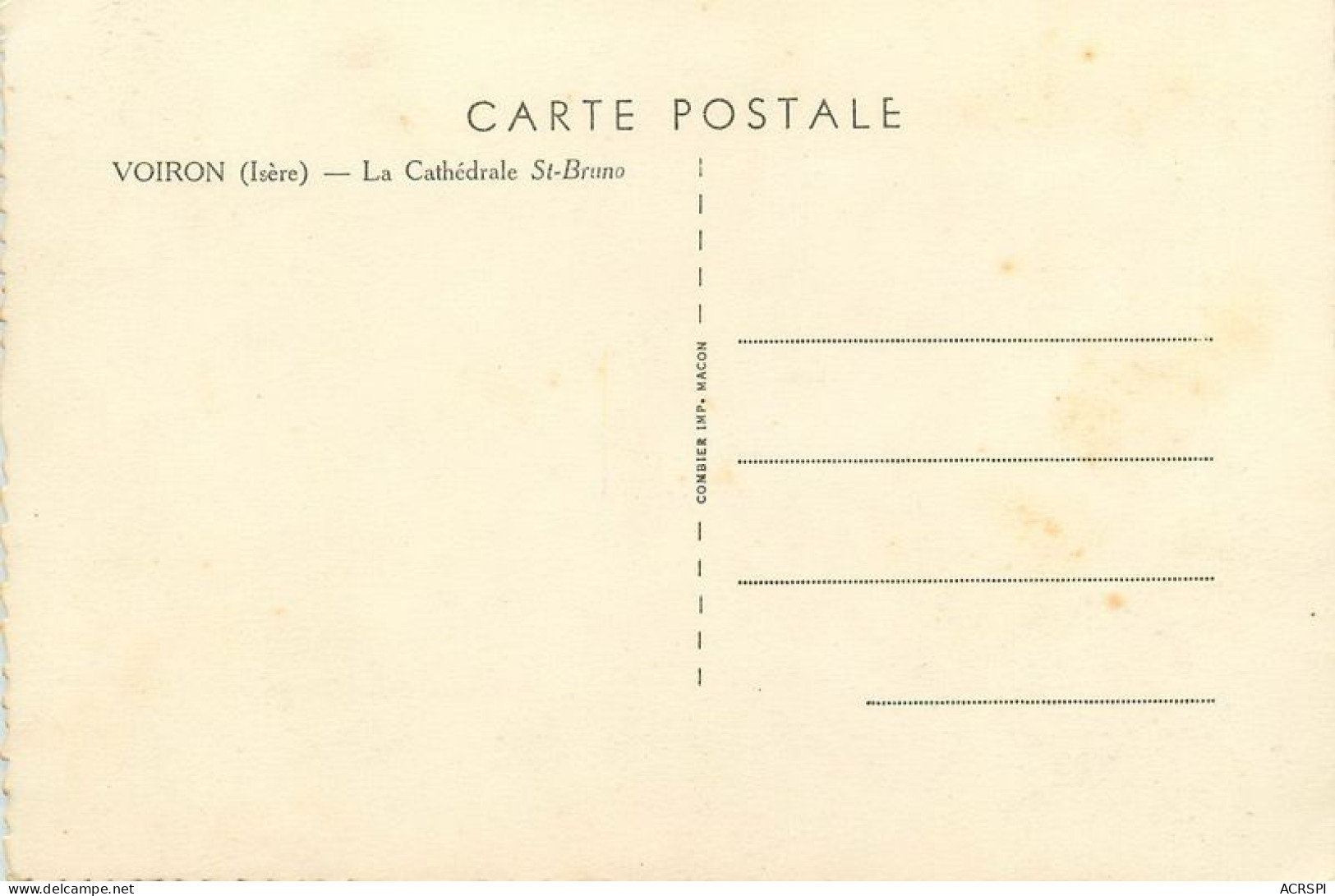 VOIRON La Cathedrale St Bruno 6(scan Recto-verso) MA1963 - Voiron