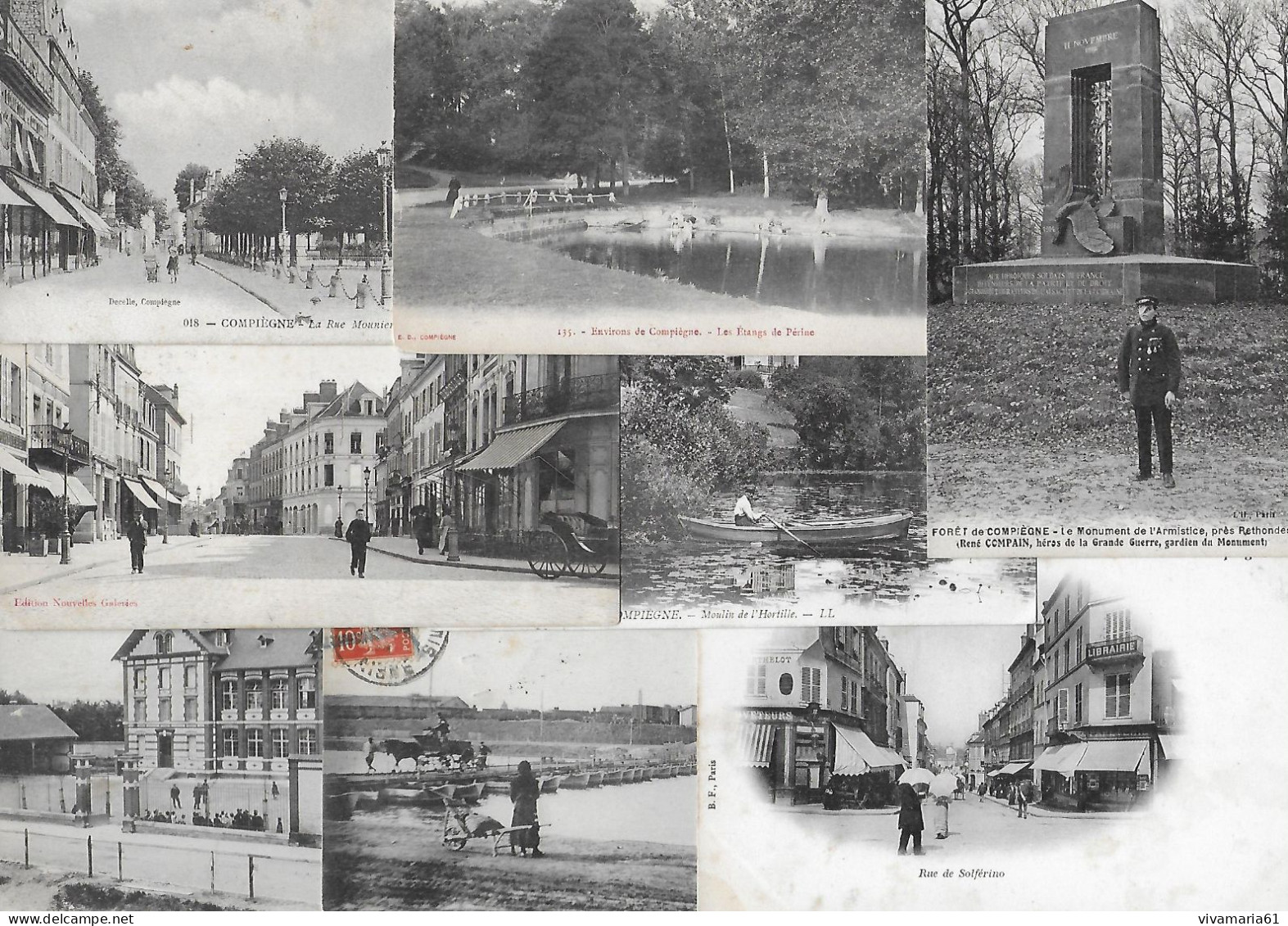 Lot De 12  Cartes Postales Anciennes De COMPIEGNE , DEPARTEMENT 60 - 5 - 99 Postales