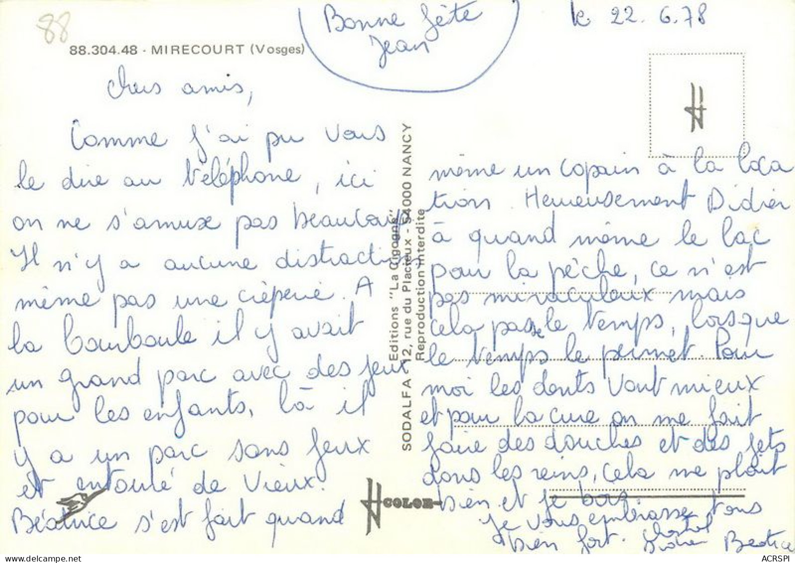 VOSGES   MIRECOURT   Souvenir  12   (scan Recto-verso)MA1958Bis - Mirecourt