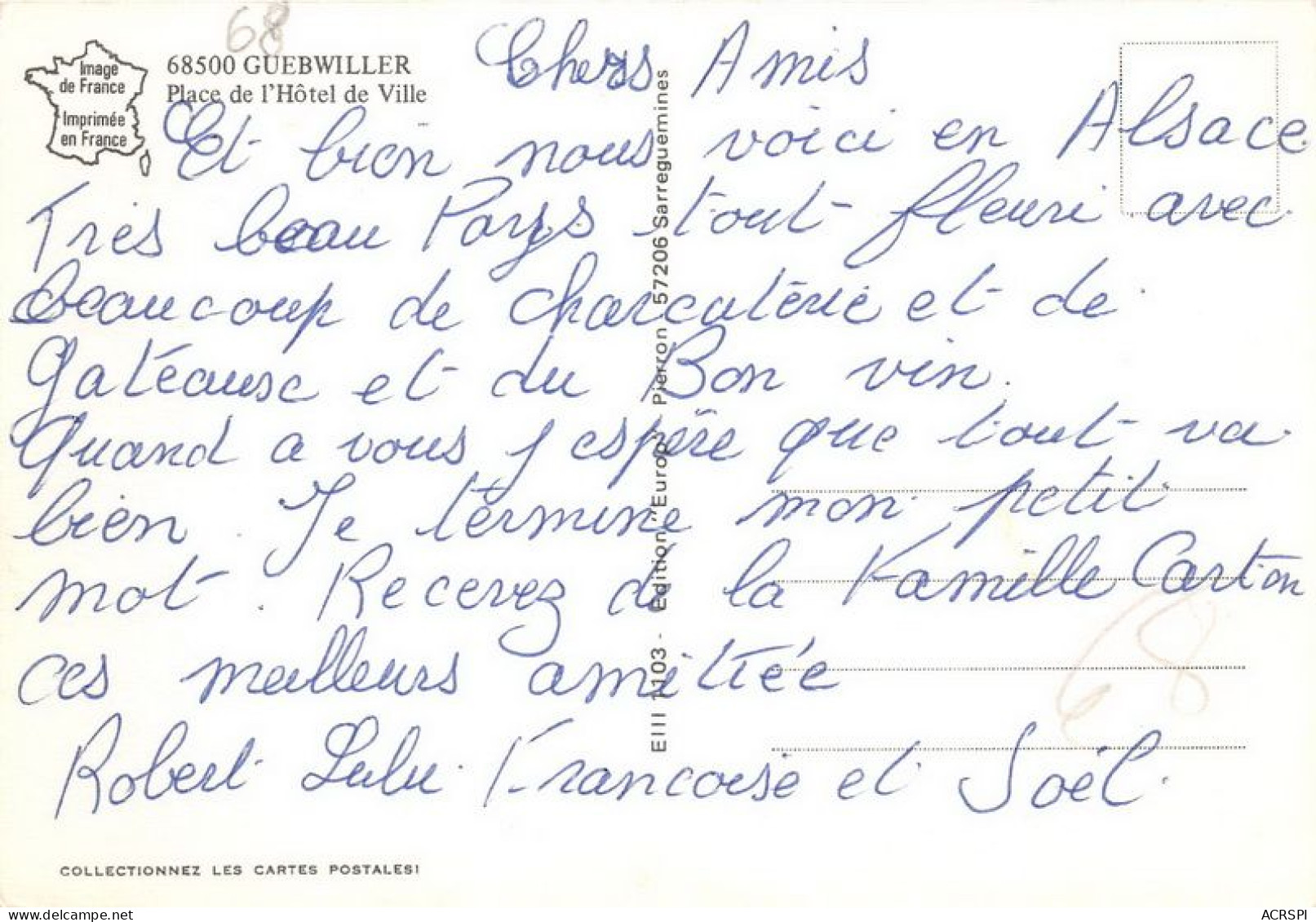 GUEBWILLER Place De L Hotel De Ville 25(scan Recto-verso) MA1957 - Guebwiller