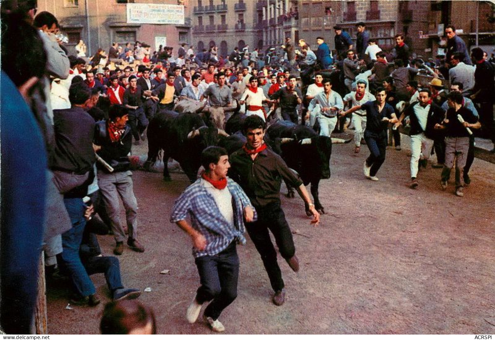 Espagne  Navarra PAMPLONA  Pamplune Fiesta De San Fermin  El ENCIERRO  TORO  14   (scan Recto-verso)MA1956Bis - Navarra (Pamplona)