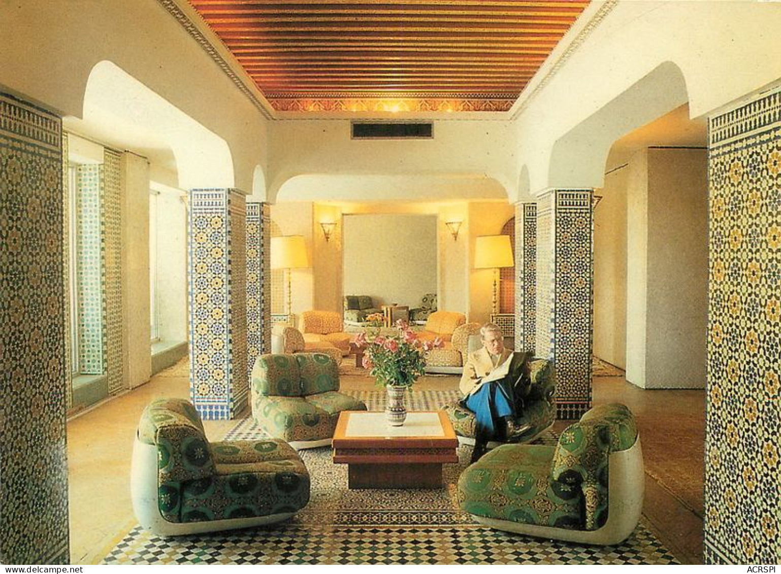 MAROC MARRUESCOS Tipico   MEKNES Hotel Des Chemins De Fer TRANSATLANTIQUE   7   (scan Recto-verso)MA1956Bis - Meknes