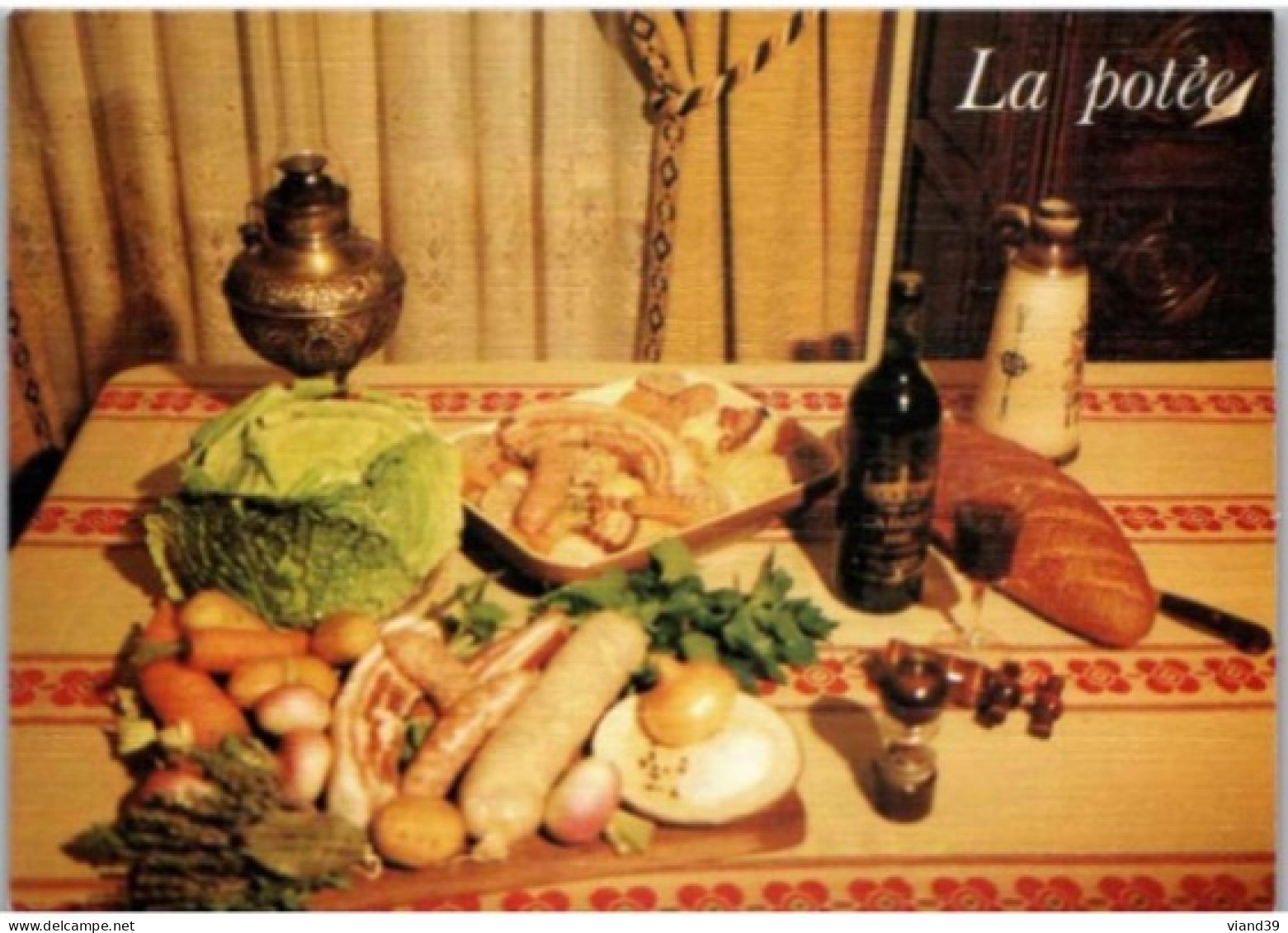 LA POTEE  -   Recettes De Cuisine .Auvergne   - CPM - Voir Scannes Recto-Verso - Recetas De Cocina