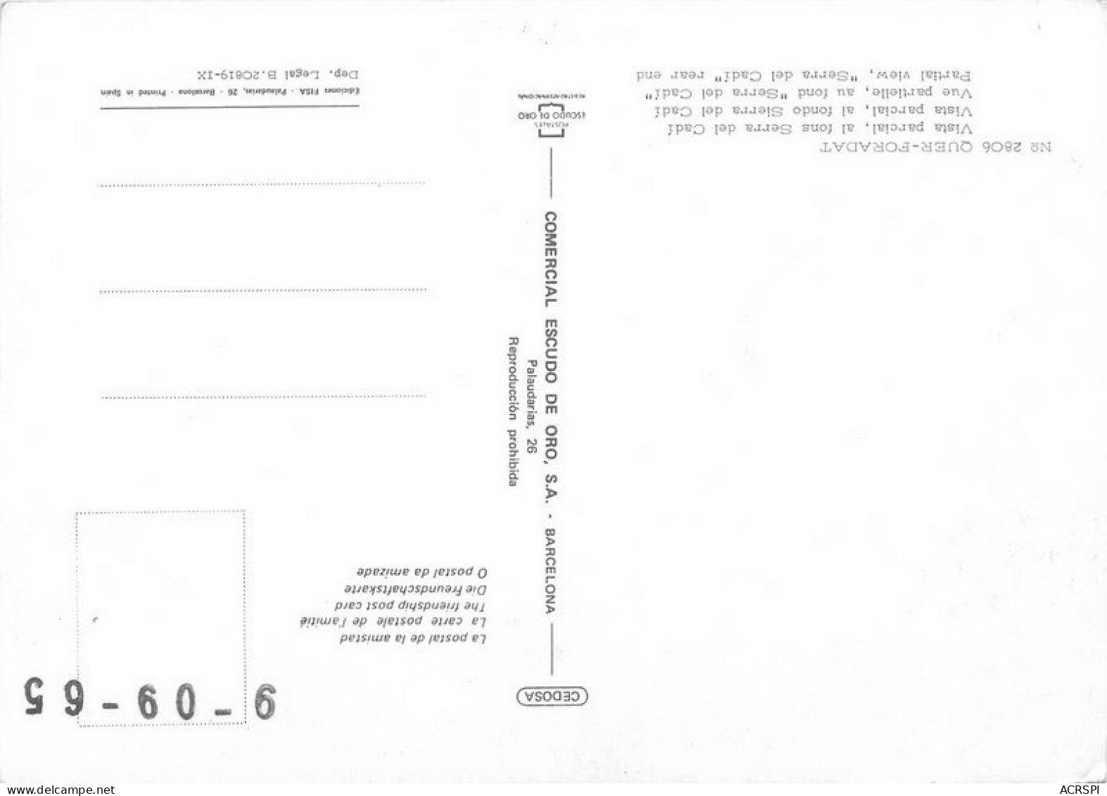 Espagne  El Querforadat Vista Parcial  Tarragone Catalogne  16   (scan Recto-verso)MA1955Ter - Tarragona