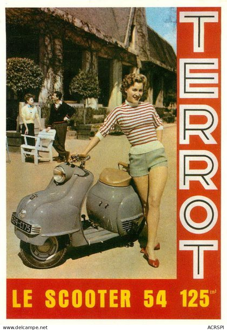 Moto  SCOOTER 54 125 TERROT   Motorcycle  7   (scan Recto-verso)MA1955Bis - Motorbikes