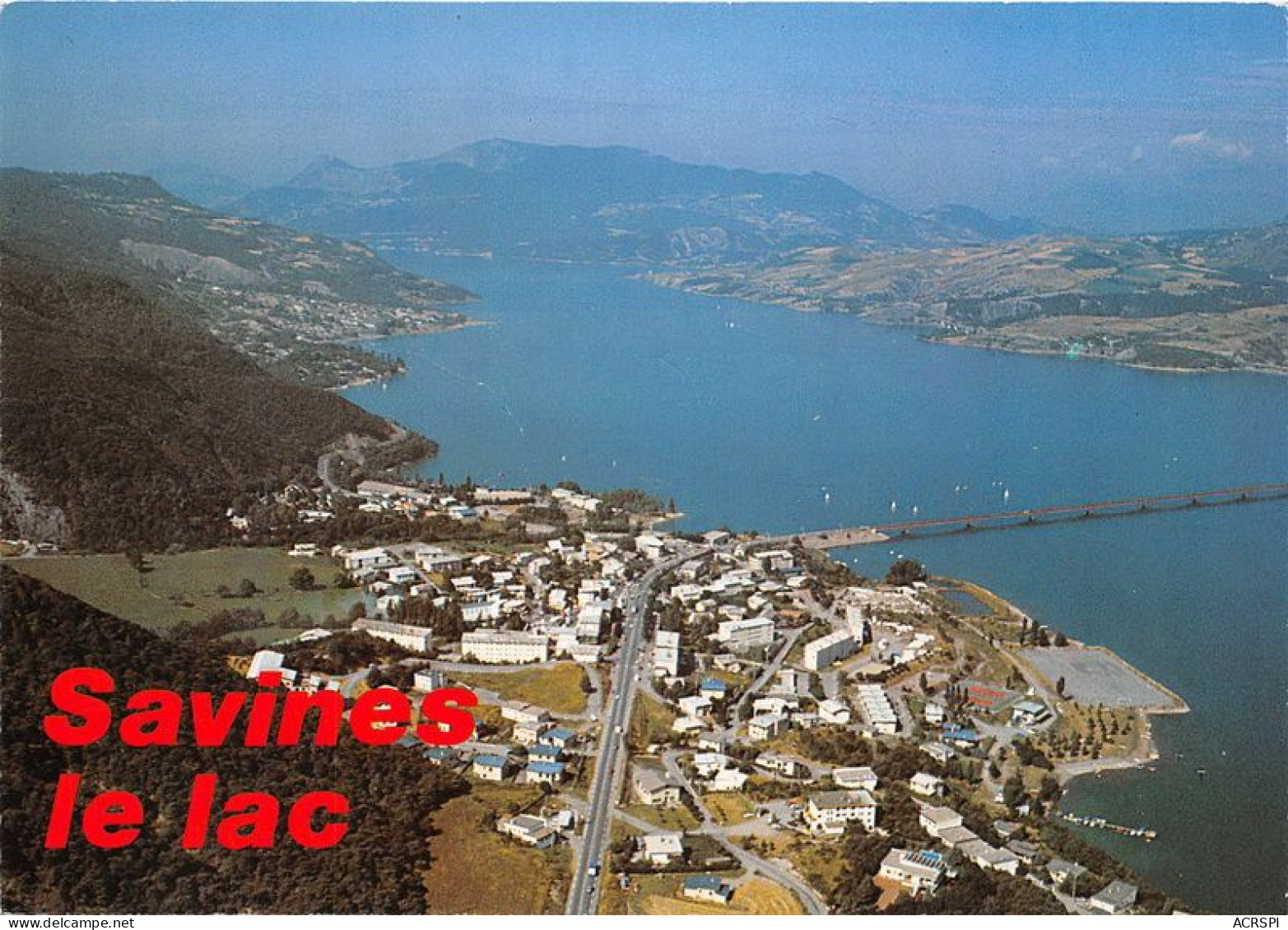 SAVINES LE LAC Et Le Lac De SERRE PONCON Vue Aerienne Au Fond A Gauche Les Campings 20(scan Recto-verso) MA1973 - Serre Chevalier