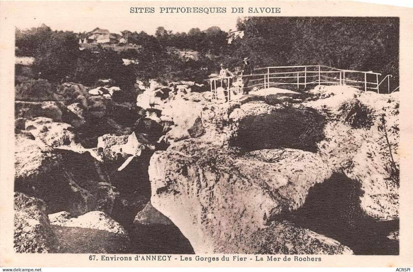 Environs D ANNECY Les Gorges Du Fier La Mer De Rochers 15(scan Recto-verso) MA1973 - Annecy