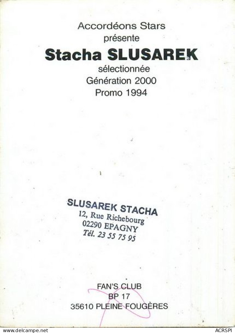 Stacha SLUSAREK  Accordeon Star    51  (scan Recto-verso)MA1972Bis - Cantantes Y Músicos