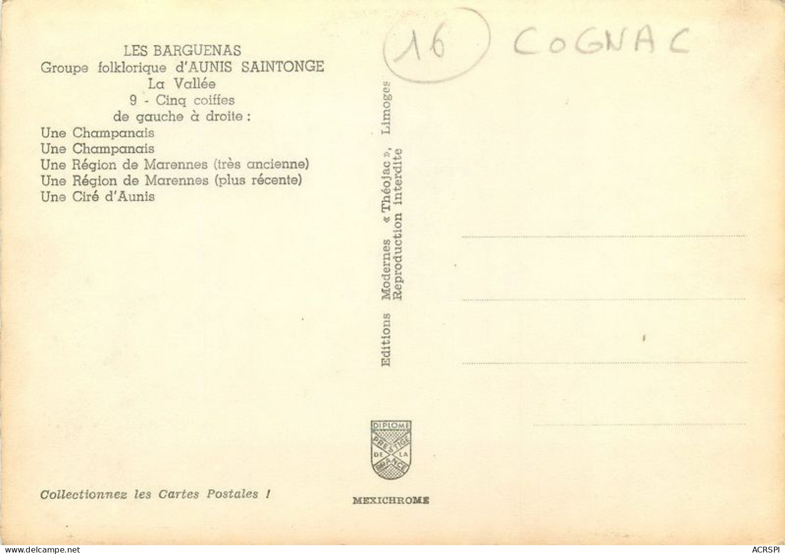 COGNAC  Les BARGUENAS       15 (scan Recto-verso)MA1972Bis - Cognac