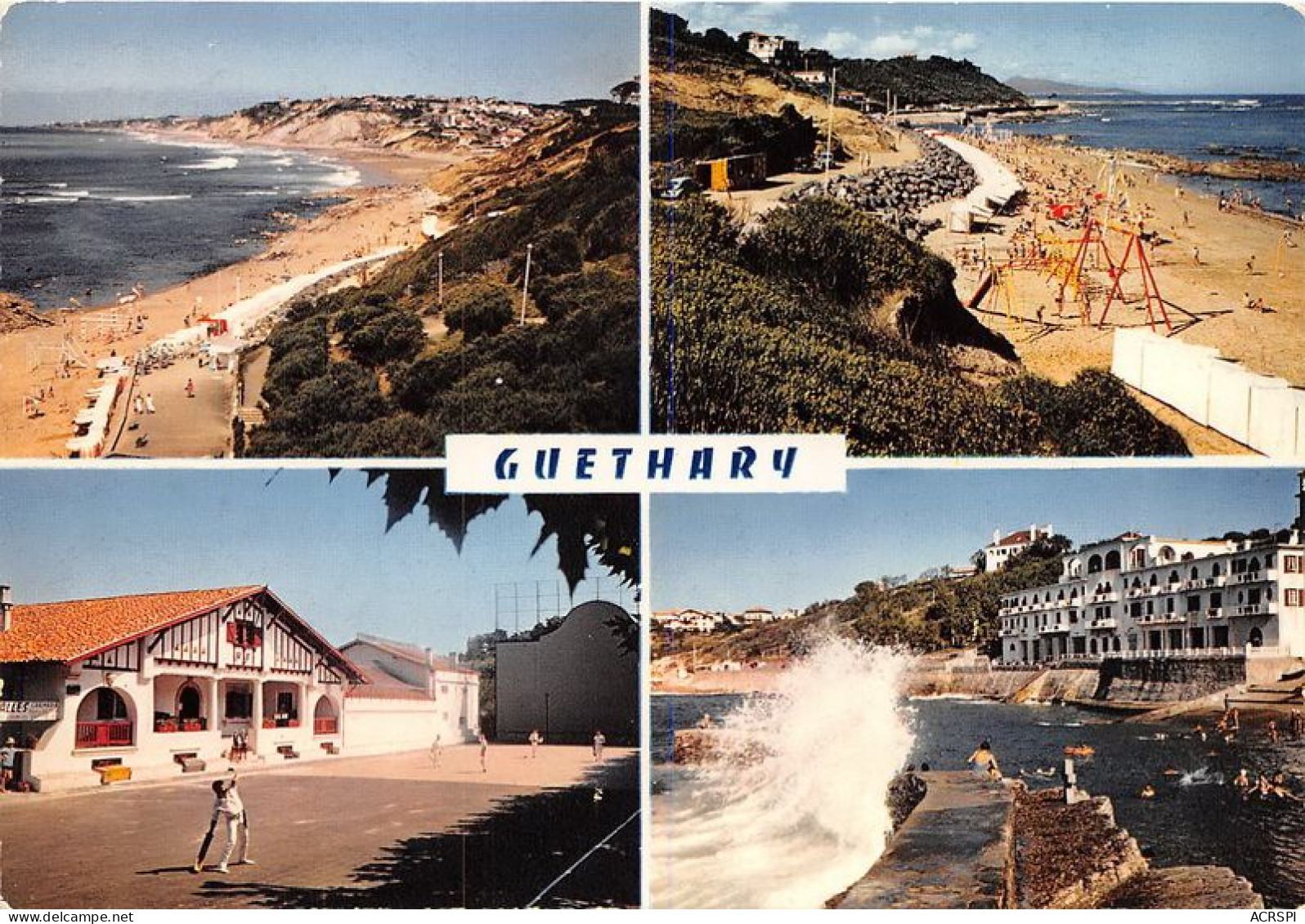 GUETHARY Vue Vers Bidart La Plage Le Fronton Le Casino 20(scan Recto-verso) MA1971 - Guethary