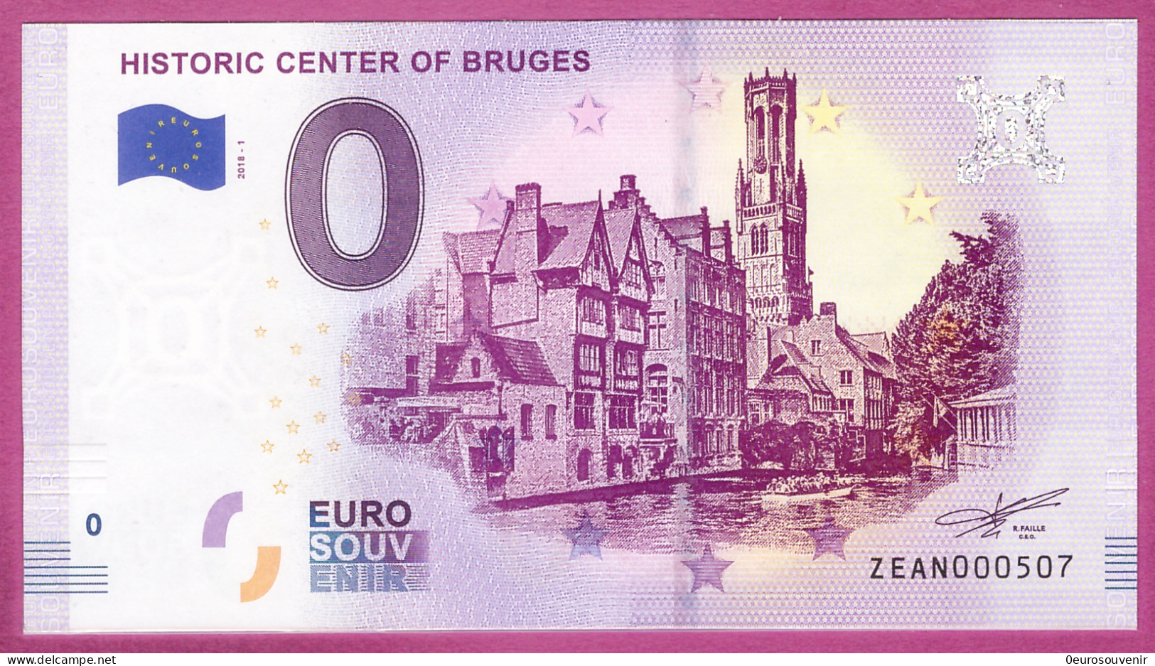 0-Euro ZEAN 2018-1  HISTORIC CENTER OF BRUGES - Privatentwürfe