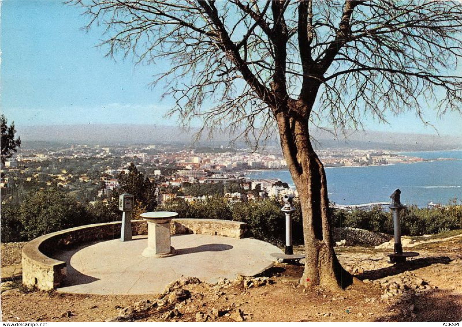 CAP D Antibes La Table D Orientation Et Vue Sur Antibes 1(scan Recto-verso) MA1970 - Cap D'Antibes - La Garoupe