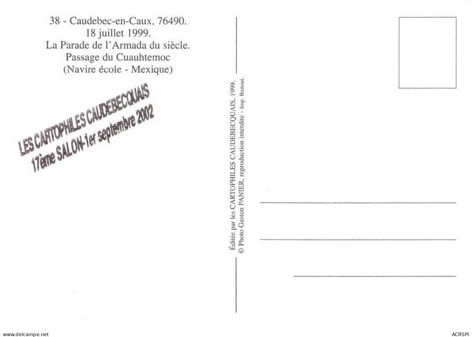 CAUDEBEC EN CAUX Le Cuauhtemoc 18(scan Recto-verso) MA1969 - Caudebec-en-Caux