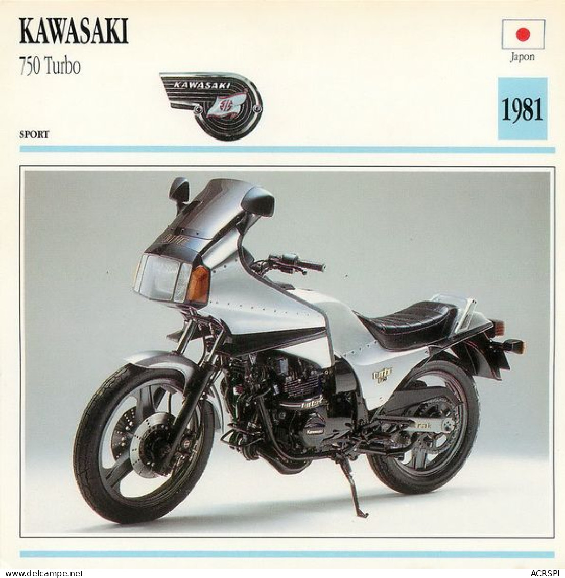 KAWASAKI  750 Turbo 1981  Motorbike Motorrad Motorfiets Motociklas Motorcycle MOTO   47  MA1967Bis - Motorfietsen